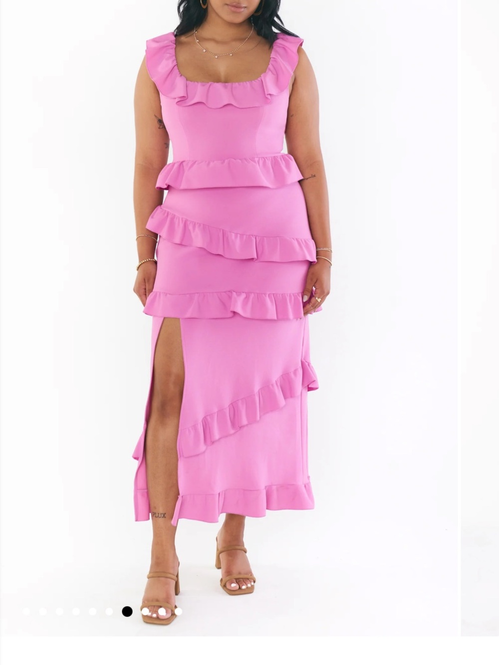 Show Me Your Mumu Greta Dress | Pink Lilac Stretch | Size Large